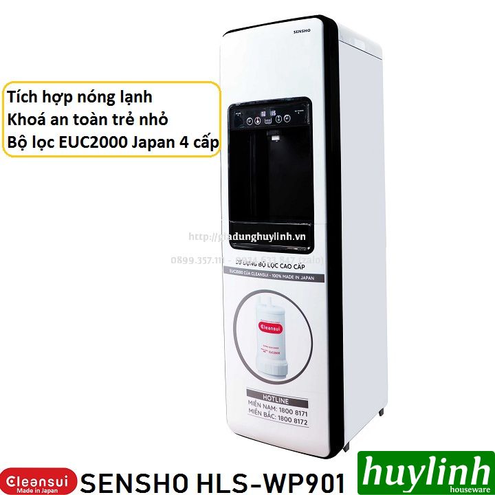 [Mã ELHAMS5 giảm 6% đơn 300K] Máy lọc nước nóng - lạnh Mitsubishi Cleansui Sensho HLS-WP901