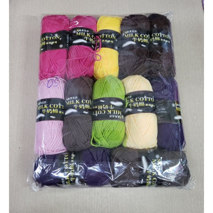 (Thanh lý ) len sợi Cotton Milk nhiều màu sắc