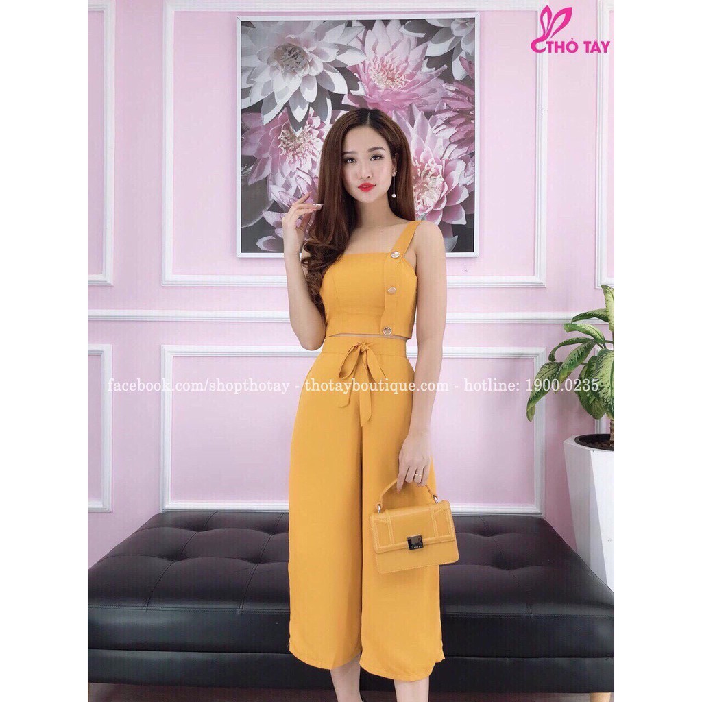Set Bộ Quần Ống Rộng Kèm Áo Dễ Thương