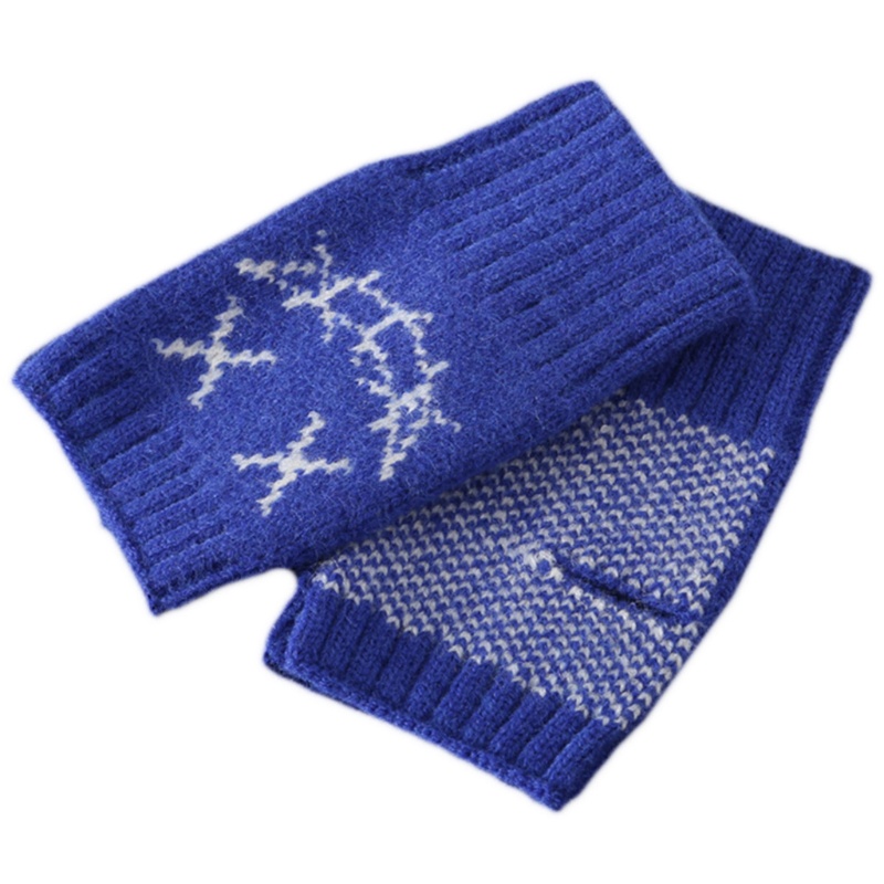 Găng Tay Len Hở Ngón Họa Tiết Hoạt Hình Dễ Thương