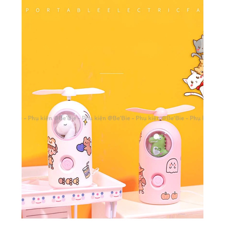 Quạt mini có đen hình tên lửa phi hành gia siêu cưng BeBie - BP349