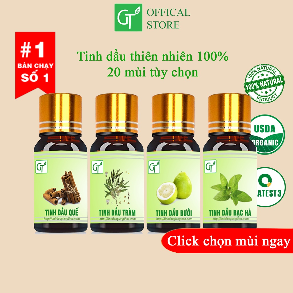 Tinh Dầu Thơm Phòng Chai 10Ml - Tùy Chọn Mùi - [Hàng Cao Cấp] - Tinh Dầu Thiên Nhiên 100% Nguyên Chất - Có Kiểm Định
