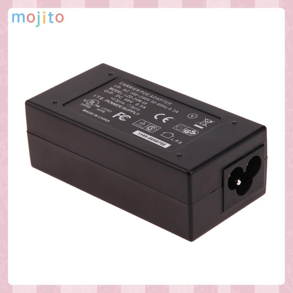 MOJITO 48V 0.5A 24W Desktop POE Power Injector Ethernet Adapter Surveillance CCTV
