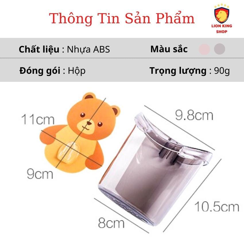 Ly gấu nâu dán tường,Ly cốc gấu để vật dụng phòng tắm,nhà bếp . Lion King.Ly đa năng độ bền cao, rất tiện dụng.