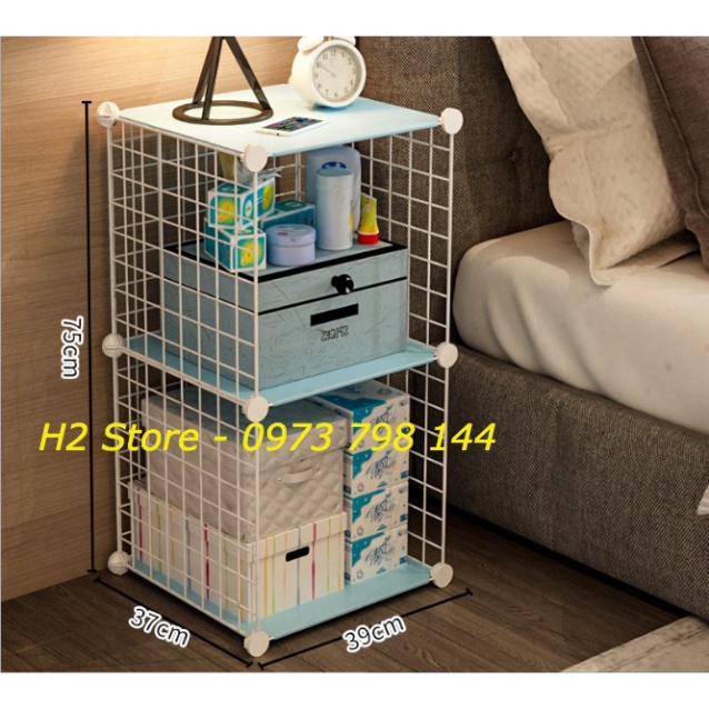 TỔNG KHO TỦ NHỰA PHA LƯỚI THÉP LẮP GHÉP THÔNG MINH 2 Ô