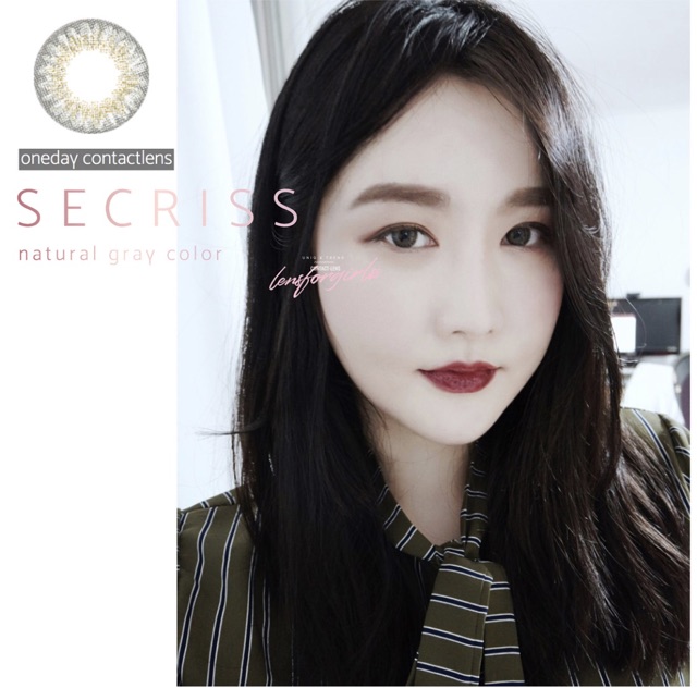 Kính áp tròng 1 ngày SECRISS NATURAL GRAY của Olens (Korea)