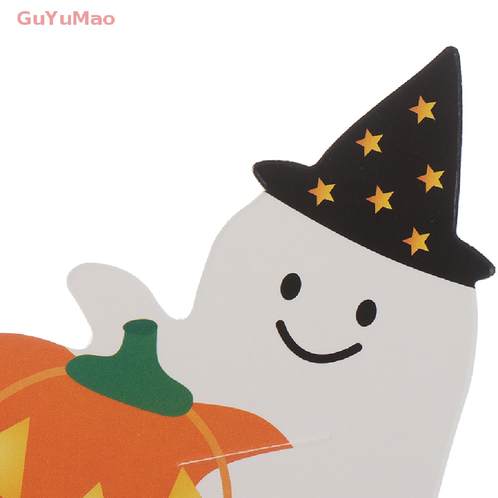Bộ 50 Thẻ Giấy Hình Ma Bí Ngô Kẹo Kẹo Mút Halloween