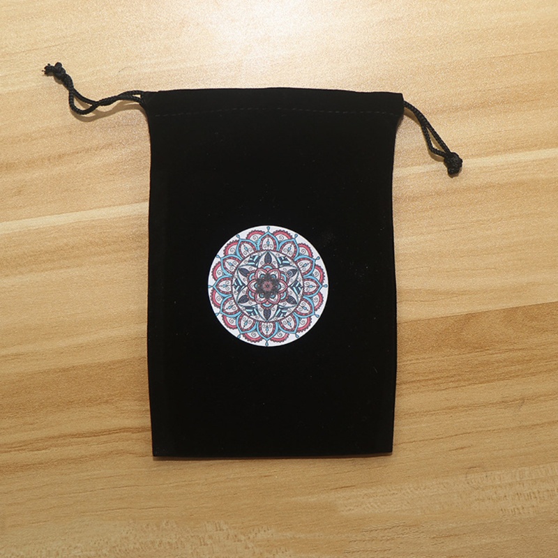 Túi dây rút đựng bài tarot bằng vải nhung flannel