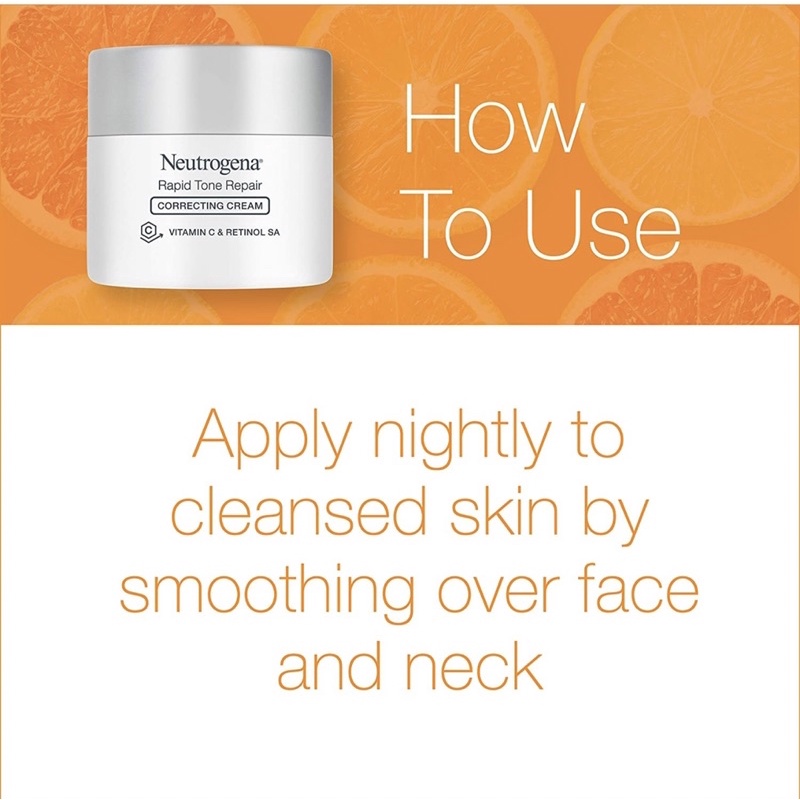 Kem dưỡng ban đêm chống lão hóa, sáng da Neutrogena Rapid Tone Repair RETINOL + VITAMIN C Correcting Cream