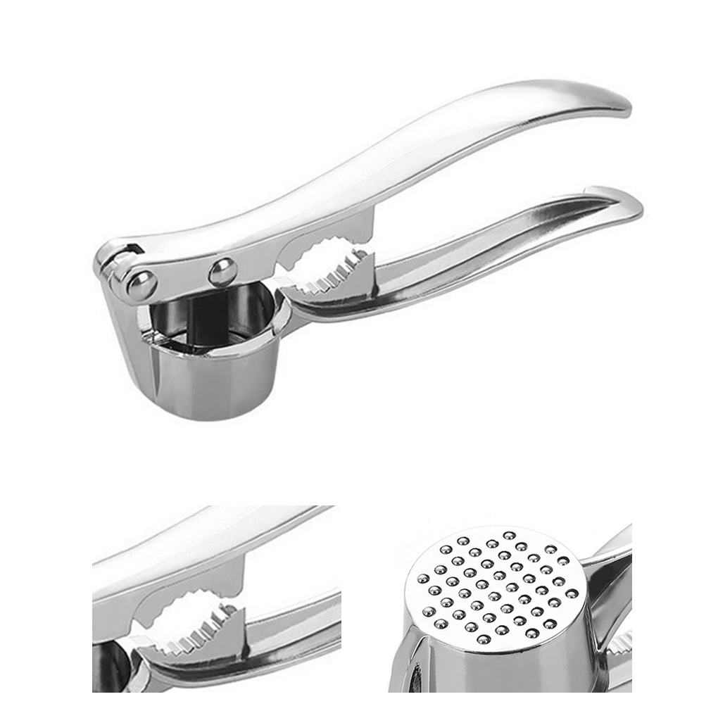Dụng Cụ Nghiền Tỏi Cầm Tay Bằng Thép Không Gỉ Tiện Dụng Cho Nhà Bếp