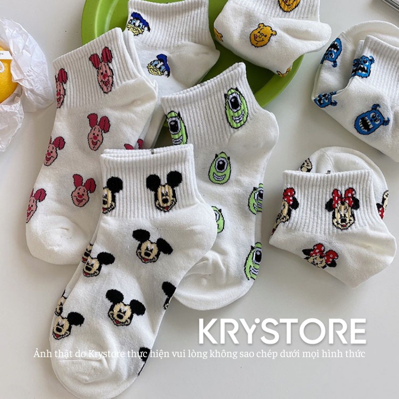 Tất vớ nữ ngắn cổ hoạt hình mickey cute dễ thương chất cotton đẹp NC11