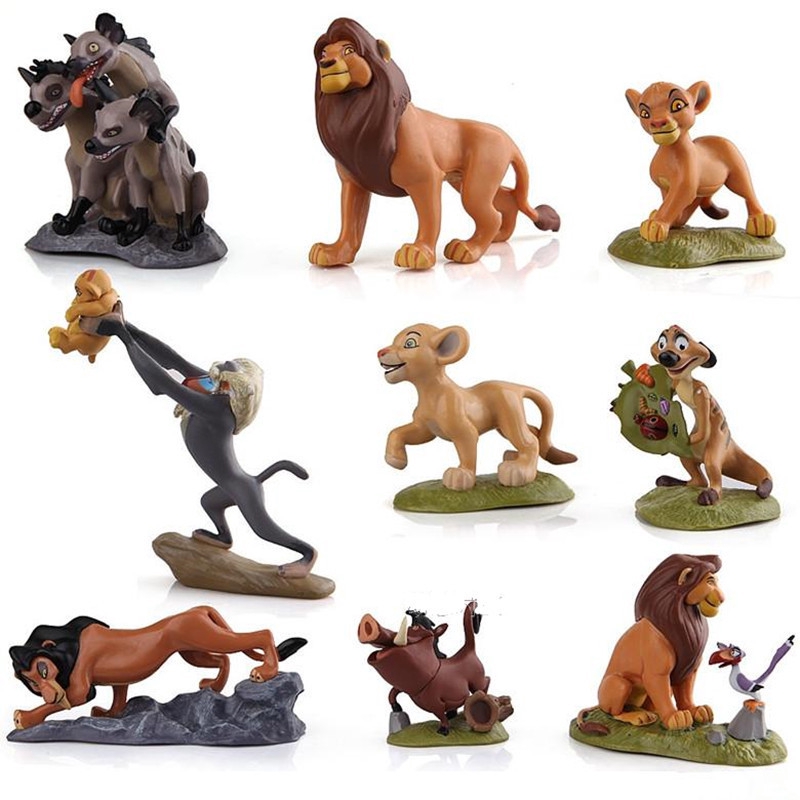 Set 9 mô hình đồ chơi nhân vật trong phim hoạt hình " The Lion King " simba " simba "