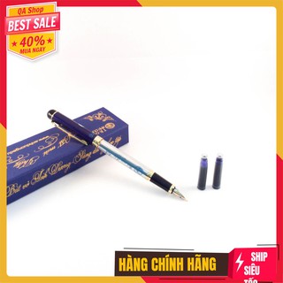 Bút Mài Thầy Ánh SH027, Bút Máy Ánh Dương Ngòi Vàng Mềm Siêu Bền, Vỏ Kim Loại Sang Trọng