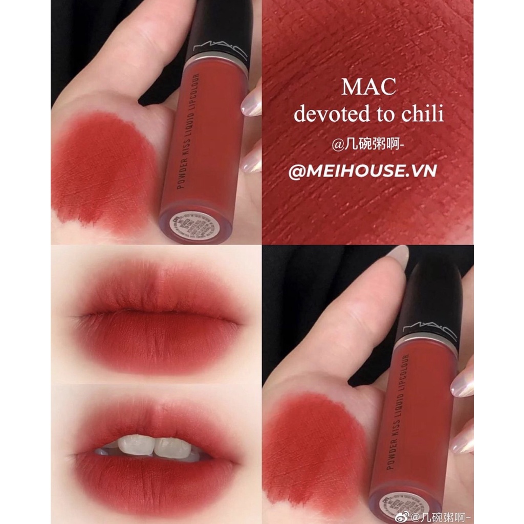 Son Mac Kem Powder Kiss Liquid Lipcolour, BST Son Kem Lì Mac Chính Hãng