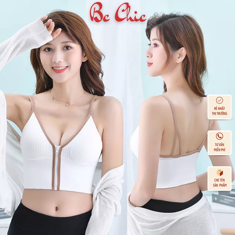 Áo Bra Nữ - Áo Lót Nữ 2 dây Nâng Ngực kéo khóa tôn dáng mẫu Bra B301 BC_CHIC LINGERIE