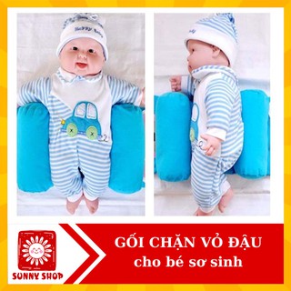(Chọn màu) Bộ 2 gối chặn vỏ đậu (VỎ ĐỖ) cho trẻ nhỏ và bé sơ sinh