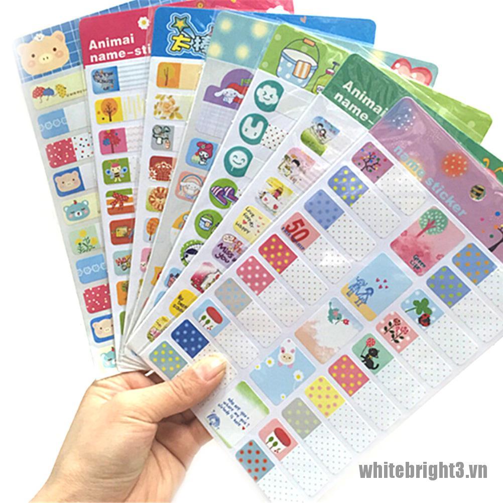 Set 3 Nhãn Dán Ghi Tên Có Thể Tháo Rời Tiện Lợi