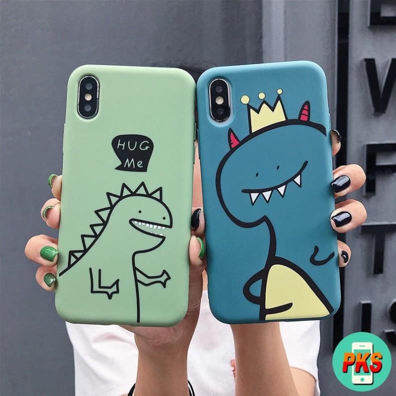 ỐP LƯNG HÌNH THỜI TRANG CẶP ĐÔI KHỦNG LONG TPU CHẤT DÀY ĐẸP - ỐP IPHONE DẺO -Hồng Anh Case