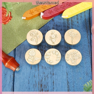 Con dấu gỗ họa tiết cây retro đóng dấu sáp dán thiệp độc đáo