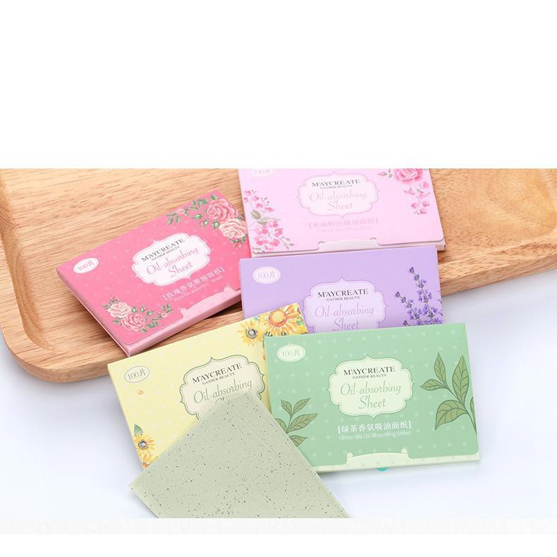 Set 100 tờ Giấy Thấm Dầu Maycreate Giúp Da Bớt Dầu Chống Nước Lưu Hương Trên Da Chuẩn Hàng Nội Địa Trung KING DC | BigBuy360 - bigbuy360.vn