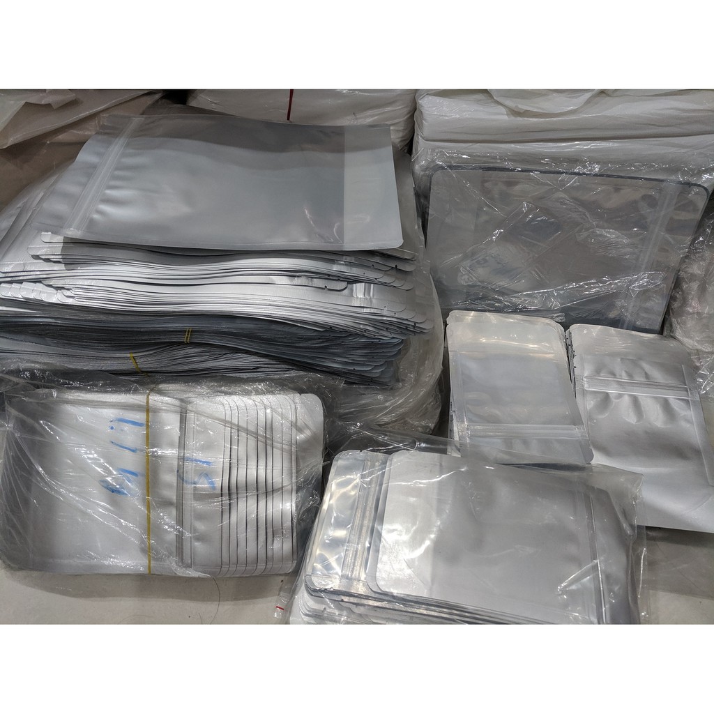 Túi Zip bạc / Túi zip đáy đứng / túi zip 1 mặt bạc / Túi đựng đồ ăn [1Kg] [DÀY, ĐẸP, nhiều size]: chuyên đựng thực phẩm.