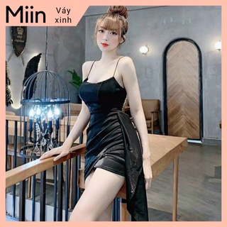 Váy 2 dây nhún bèo vạt