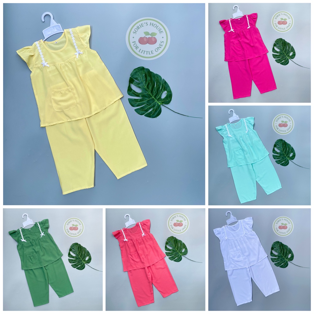 [Ảnh thật][9-29kg] Bộ tole lanh ÁO TAY NGẮN QUẦN DÀI bé gái