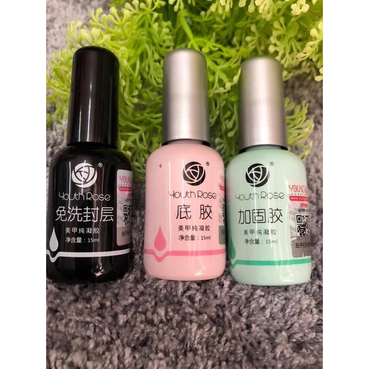 Base-Top-Cứng Móng Hoa Hồng làm nail , gel liên kết sơn, base top hoa hồng
