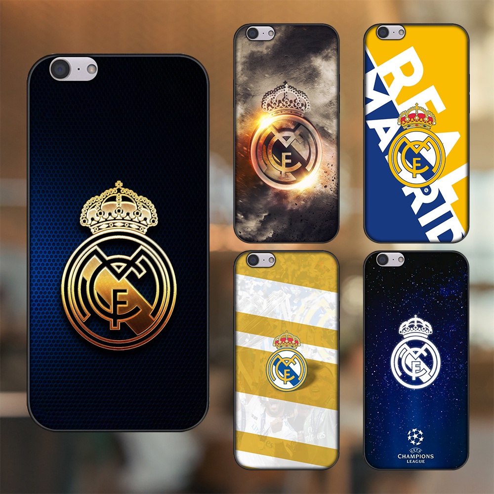 Ốp lưng Oppo A39, F3 Lite viền đen in hình Real Madrid