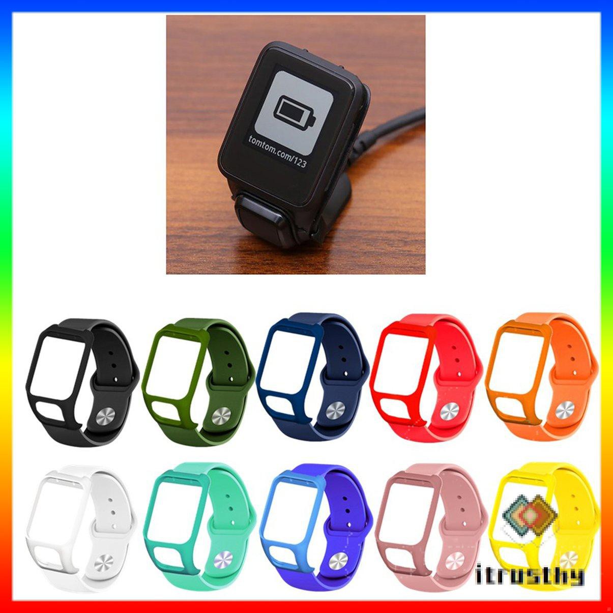 1 Dây Đeo Đồng Hồ Bằng Silicone Cho Tomtom Runner3 / 2 And Tomtom Adventurer Watch