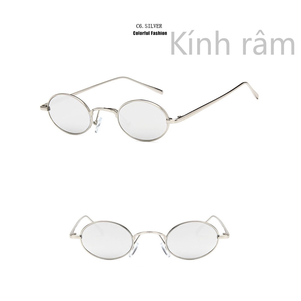 Kính mát gọng Oval nhỏ phong cách retro năng động