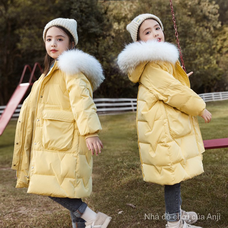 Korean Version Children Clothing Children Coat Girls Long Winter Children Coat Thick