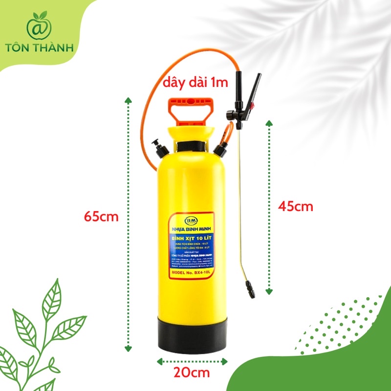 BÌNH XỊT TƯỚI CÂY PHUN THUỐC BÌNH MINH 5L 10L CHÍNH HÃNG 100%
