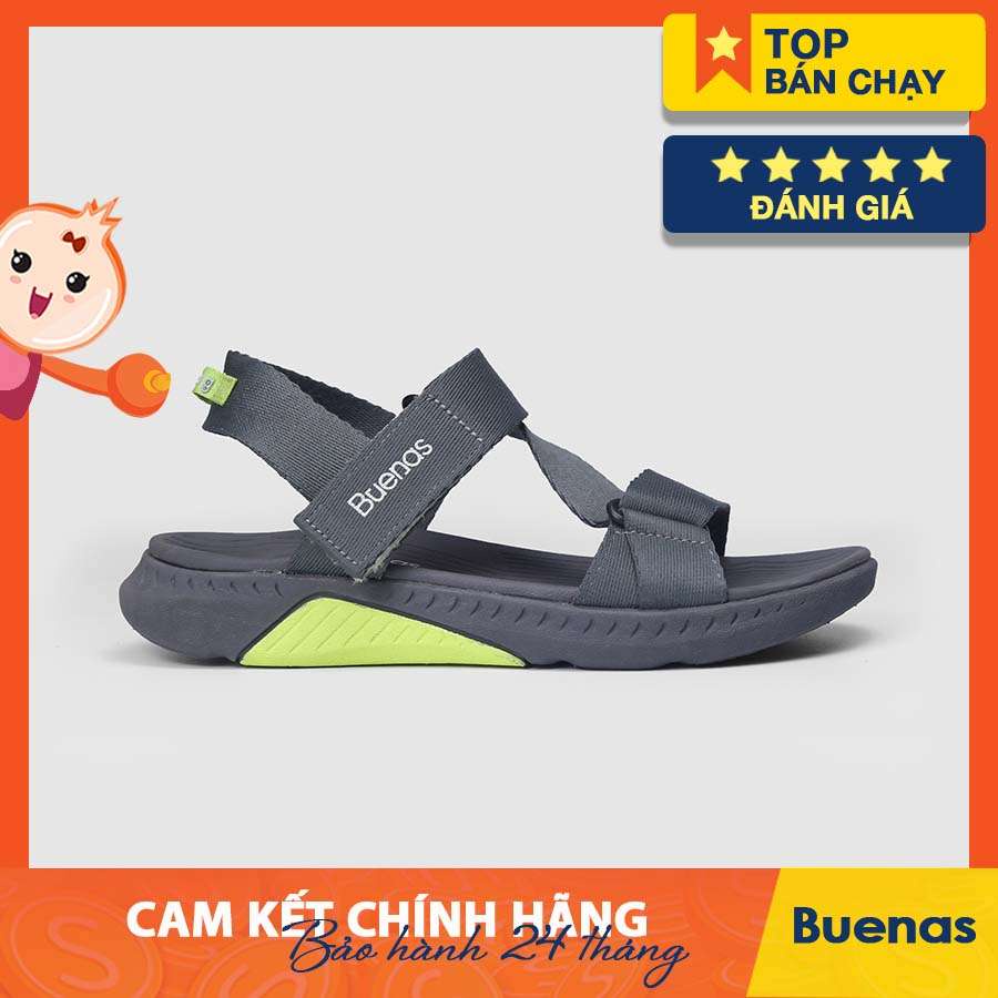 GIÀY SANDAL ĐI HỌC - BUENAS CHÍNH HÃNG F7 NÂU XANH SIZE 39, 40, 41, 42, 43 [GIÀY SANDAL NAM NỮ]