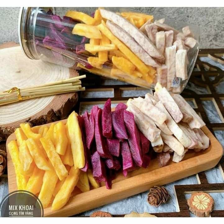 KHOAI SẤY SỢI MIX 3 VỊ GIÒN TAN NHỨC NÁCH LUN QUÝ DZỊ ƠI