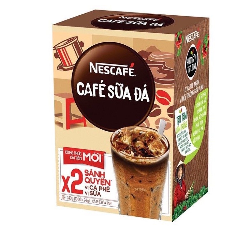 Nescafe Sữa Đá 3 Trong 1 Hộp 20G (Hộp 10 Gói)