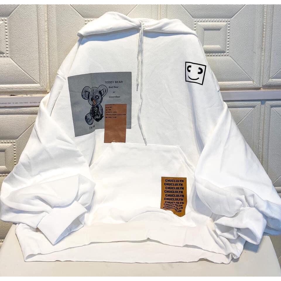 Áo Nỉ Hoodie Nữ Có Mũ Hình Chuột Form Rộng JUNIDO AH01