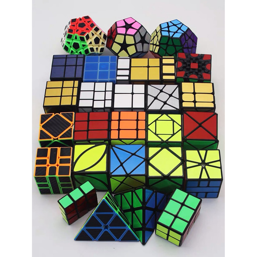 Rubik Megaminx, Pyraminx, Skewb, Square-1, Mirror, Ivy, Rainbow, Axis, Windmill, Fisher - Rubik Viền Đen Cao Cấp