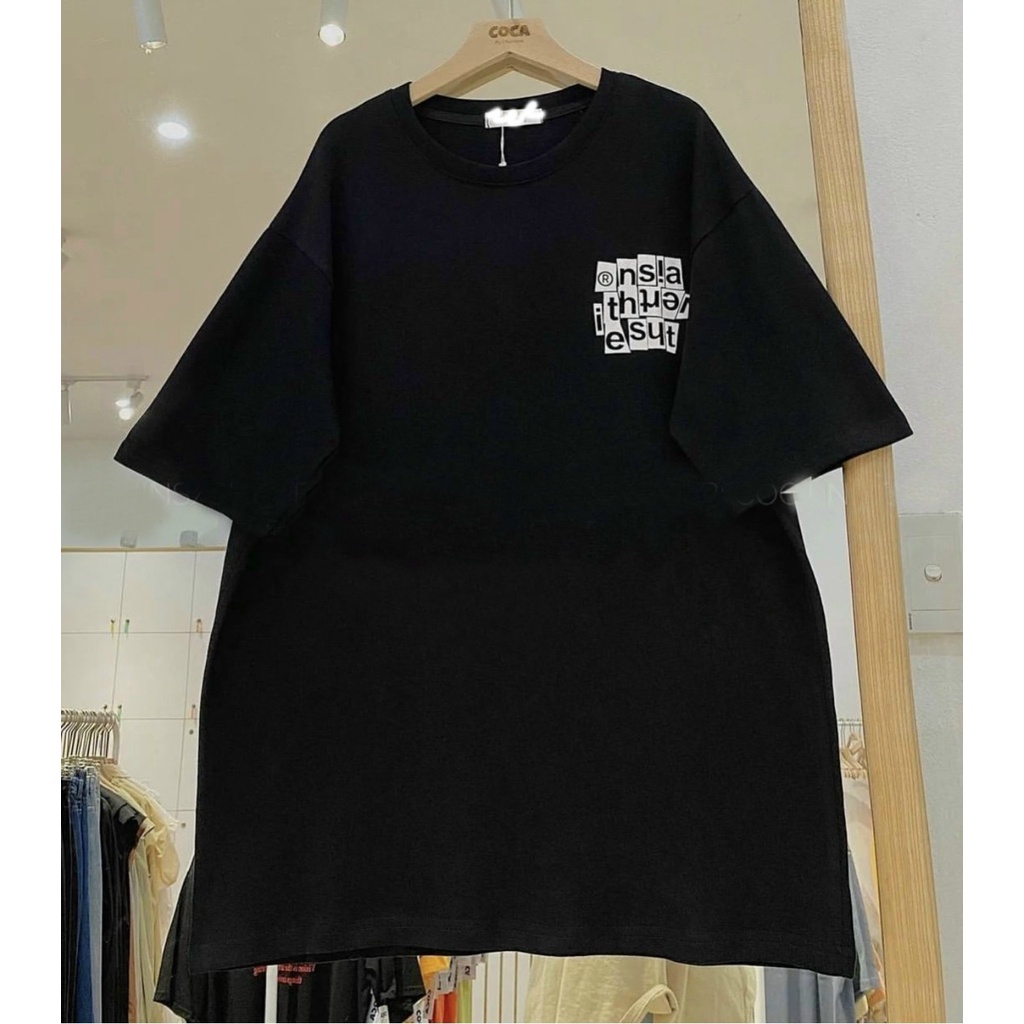 Áo thun tay lỡ in chữ nam nữ đều mặc được áo phông unisex form rộng mát mịn