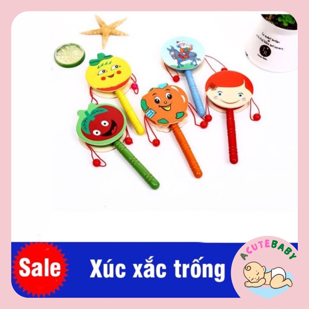 Đồ chơi xúc xắc trống cho bé súc sắc nhiều hình, giao ngẫu nhiên. Đồ chơi gỗ an toàn cho bé