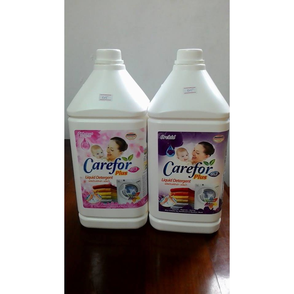 Nước giặt xả quần áo đậm đặc CareFor 3500ml (Hồng,Tím)