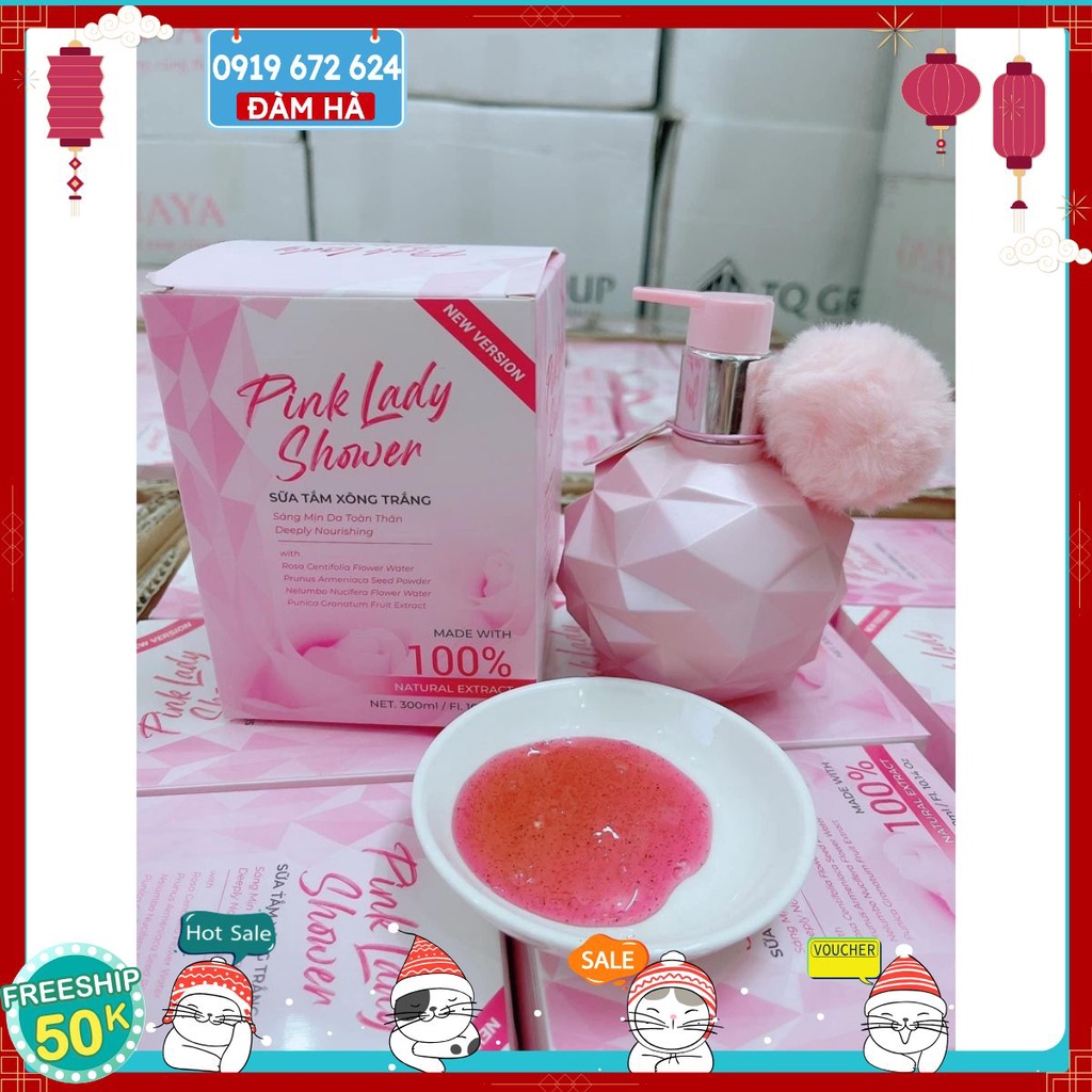 [Siêu rẻ] Sữa tắm xông trắng Pink Lady Qlady