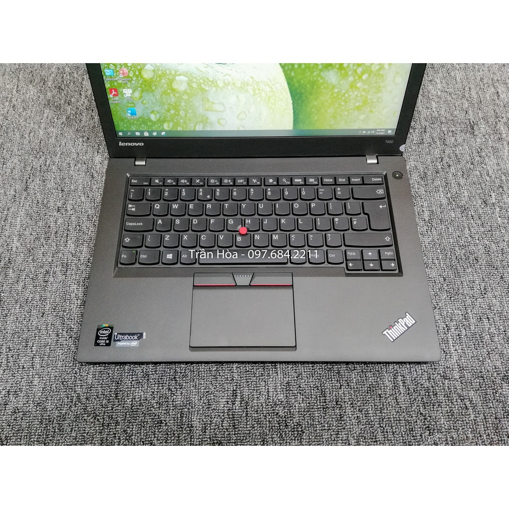 Laptop dùng văn phòng, học tập, giải trí - Thinkpad T450 - Core i5, ram 4GB, ổ SSD 120GB, Màn 14inch | BigBuy360 - bigbuy360.vn