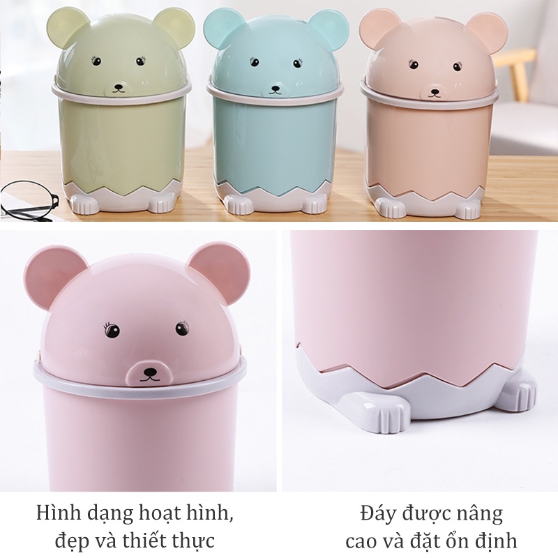 Thùng rác nhỏ để bàn có nắp GM-XZL3