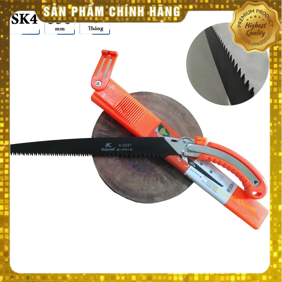 Cưa gỗ cầm tay Nhật Bản Kapusi Lưỡi 350 mm mạ đen chống rỉ
