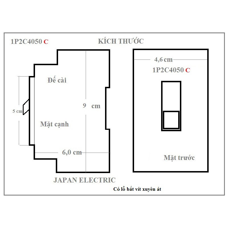 ÁT CHỐNG GIẬT NHẬT BẢN NỘI ĐỊA 40A TỔNG-APTOMAT CHỐNG GIẬT