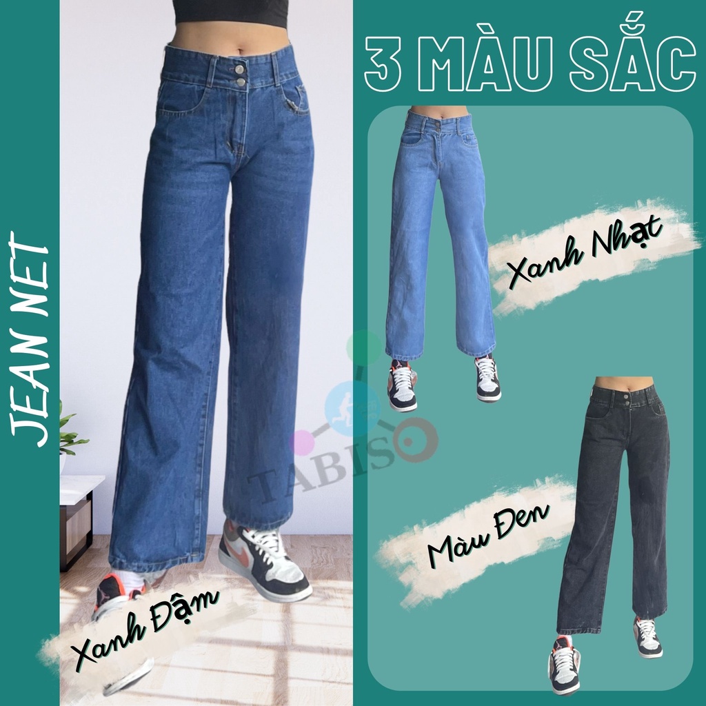 Quần JEAN nữ baggy dáng rộng, Quần bò nữ cao cấp xuất khẩu JEANNET