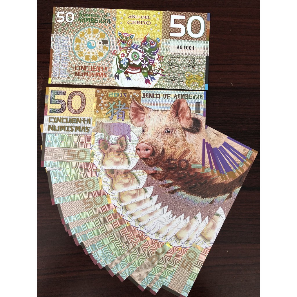 Quà tặng độc : tờ tiền hình con heo Úc năm 2019 Kamberra | BigBuy360 - bigbuy360.vn