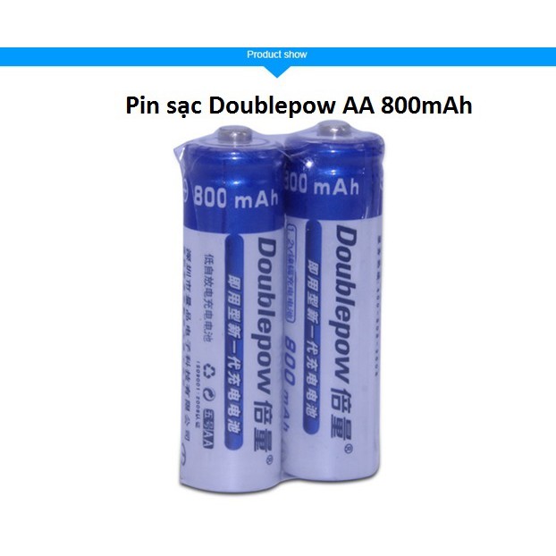 Combo sạc Doublepow DP-B01 và 2pin Doublepow AA 800mAh