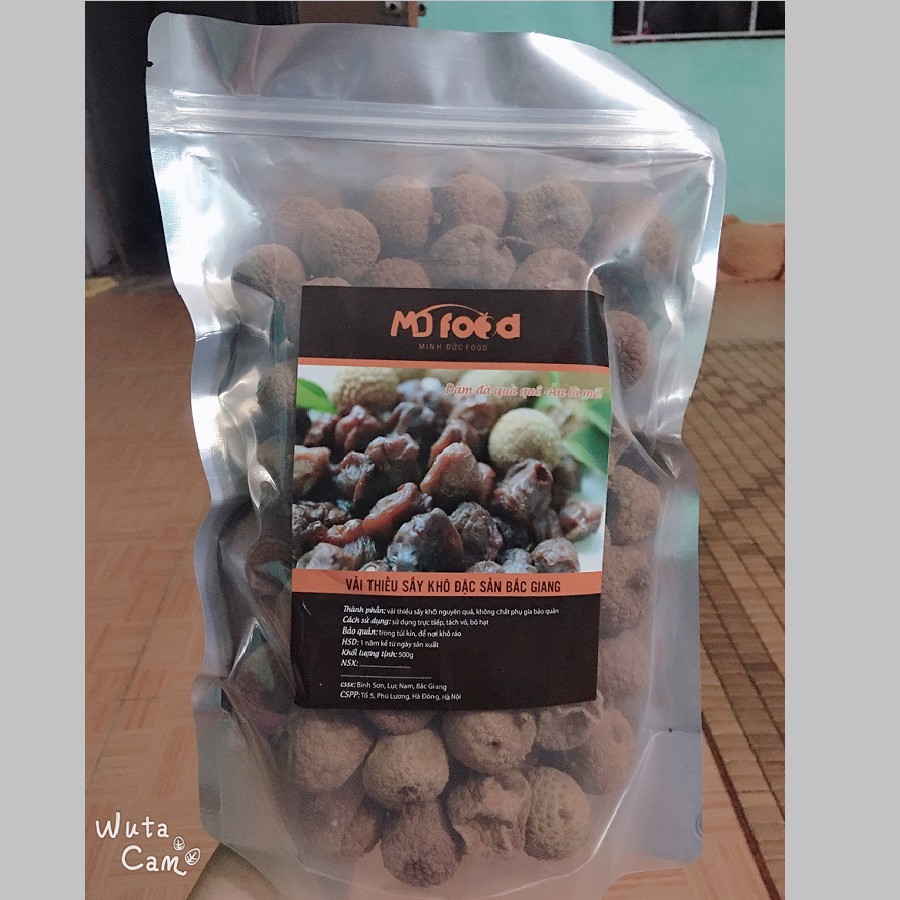 500g Vải thiều sấy khô [LOẠI 1 - FREESHIP 50K] chuẩn hàng Lục Ngạn, Bắc Giang, hạt nhỏ, cùi dày, ngon ngọt | BigBuy360 - bigbuy360.vn